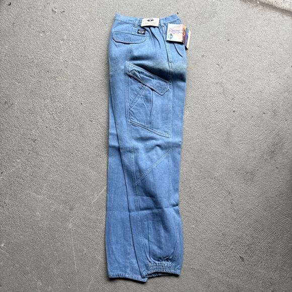 Deadstock 80s Dockers Jeans Mens 30x32 Pleated Denim Levis Cargo Tapered Vintage - Picture 12 of 15